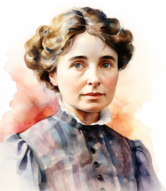 Helen-Keller-watercolor-portrait